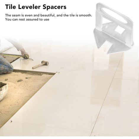 Plaques de nivellement et de positionnement de pavage pour carrelage, bases de nivellement de carrelage, 1 mm-2,5 mm, 300 pièces base transparente 2,0 mm, 100 pièces/paquet. (1/5)