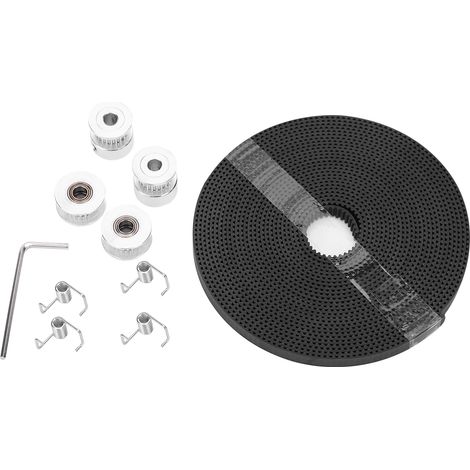 Poulie synchrone GT2 20 dents, courroie de distribution + ressort de torsion, accessoires pour imprimante 3D (2 mètres) (1/5)