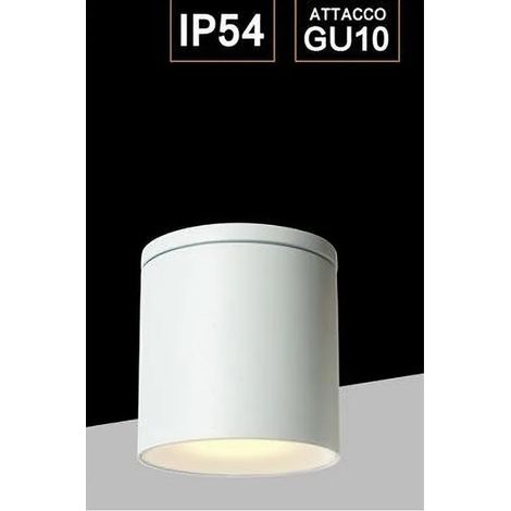 Trade Shop - Lámpara De Techo Ligera Exterior Moderna Gu10 Ip54 H94 Lámpara De Techo -      Blanco (1/5)