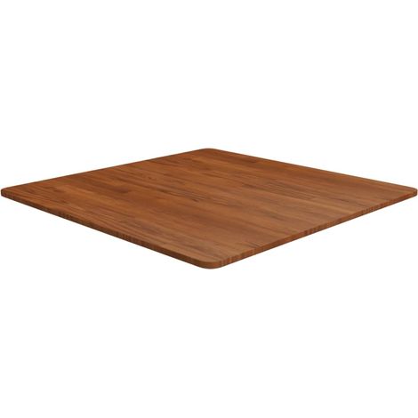 Tischplatte Quadratisch Dunkelbraun 80x80x1,5cm Eiche Behandelt