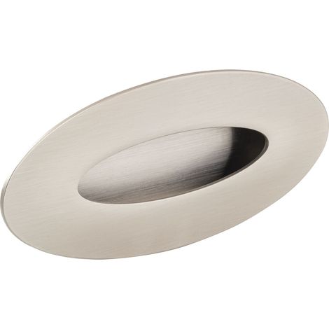 Tirador Oval 3780 - Niquel cepillado. 155x70mm. 40x123mm. 11mm. (1/5)