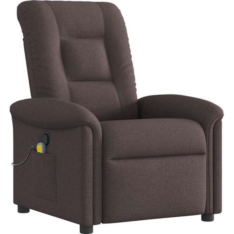 Maison Exclusive - Massagesessel Dunkelbraun Stoff