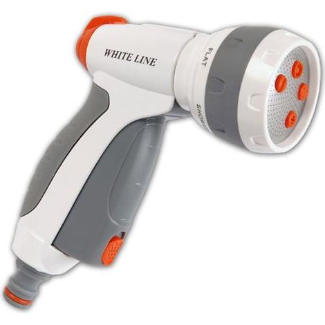 Pistolet réglable 5 fonctions WATER CLICK WHITE LINE pour tuyau d'arrosage (1/3)