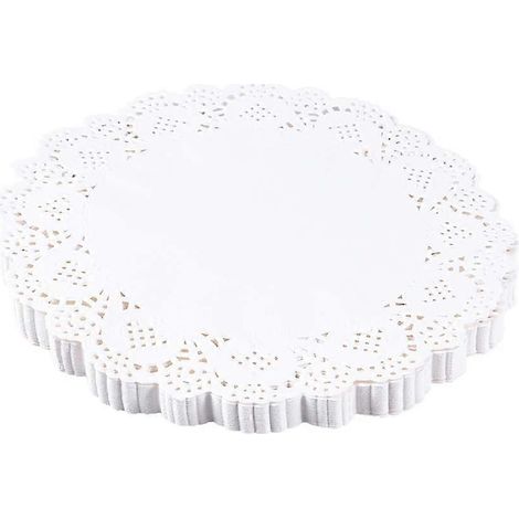 Napperons décoratifs en papier, ronds, en dentelle, 140 pièces (1/5)