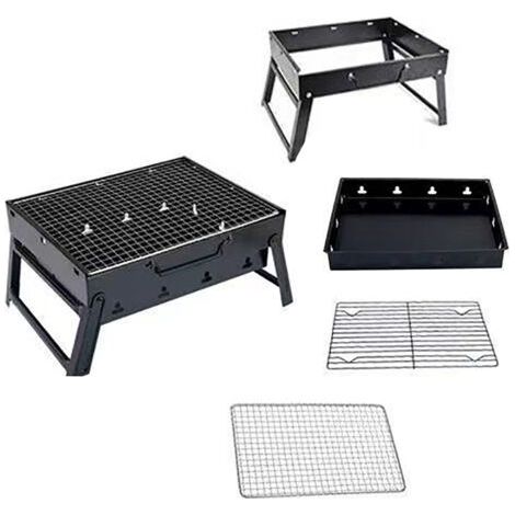 QORVA-Barbecue grill tiroir grill extérieur portable grill charbon de bois barbecue four pliant