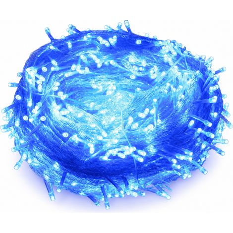 Guirlande Lumineuse LED Bleue Étanche 24 V, 500 LED, 50 m, Extérieur et Camping (1/5)