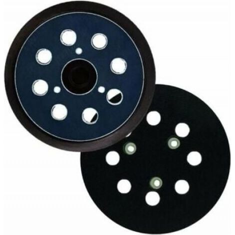 Patin De Ponçage Orbital Aléatoire - 125 mm - 8 Trous - Fixation Velcro - Compatible Ponceuse À 3 Trous De Montage - Lot De 2 (1/2)