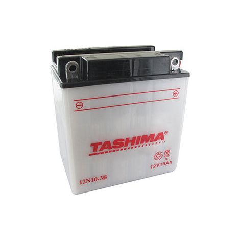 Batteria al Piombo Tashima 12V, 10A. L: 135, L: 90, H: 145mm, + a Destra. (consegnata Senza Acido Separato). - Batteria da Riempire con Acido Av