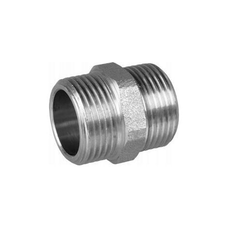Raccord mamelon en laiton chromé 3/4" AQUER