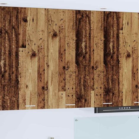 Hängeschrank Altes Holz und Weiß 50 x 31 x 100 cm Holzwerkstoff