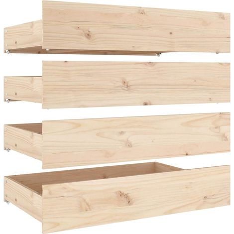 Maison Exclusive - Cassettoni da Letto 4 pz in Legno Massello di Pino (1/5)