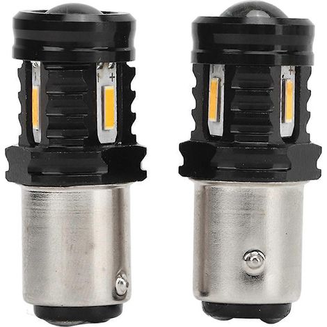 paire d'ampoules LED 1157 pour feux stop, 120 W, 3 000 lm, BAY15D, feux de jour pour voiture, SUV, camion, camping-car, lumière jaune / 3 000 K (1/5)