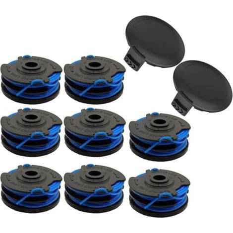 AC41RL3 Bobine de rechange pour débroussailleuse électrique Homelite UT41112 UT41113 UT41121 UT41121 UT41120 UT41112B UT41122 (8 bobines + 2 capuchons) (1/5)