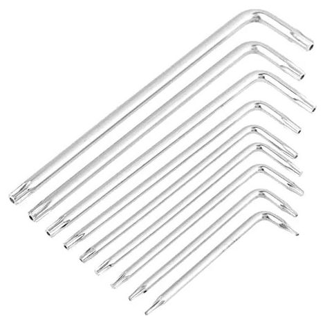 Chiavi maschio TORX, lunghe, 9 pezzi