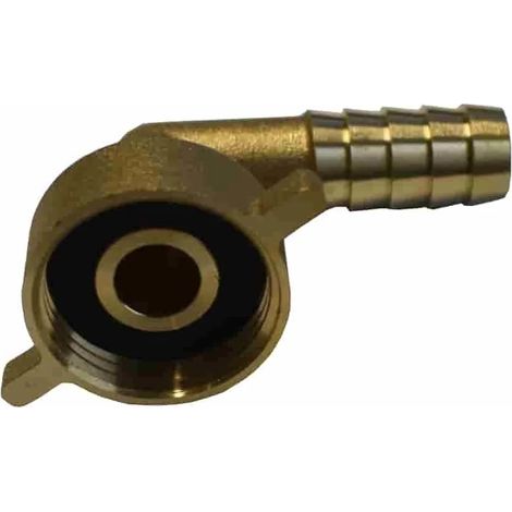 Conector de Manguera de Latón 3/4" con Ángulo y Conexión de 13mm para Riego (1/2)