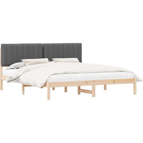 Maison Exclusive - Estructura de Cama con Cabecera Tapizada Gris (1/5)