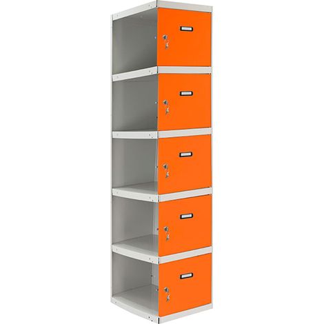 Simonrack Casier industriel gris et orange 5 portes métal (1/3)
