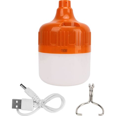 Ampoule LED USB portable rechargeable haute luminosité 150 W, idéale pour les marchés nocturnes et le camping. (1/5)