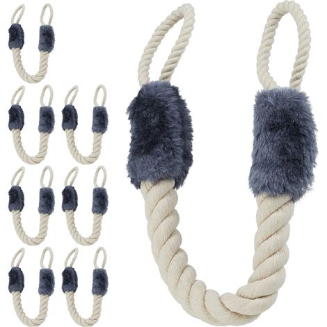 Butoir de porte, anti-pincement, lot 8, arrêt, sécurité bébé, doux, coton, 57 cm, beige/gris bleu