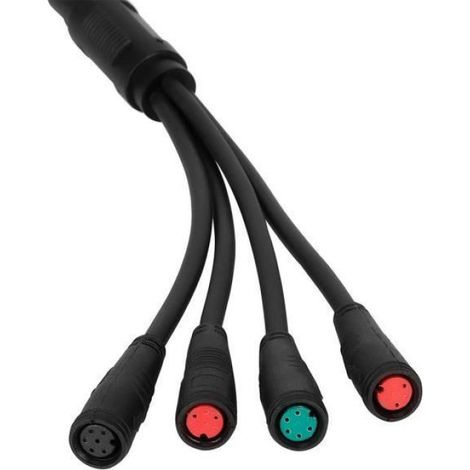 Câble de données pour scooter électrique, connecteur 6 broches, longueur 1390 mm, couleur noire, compatible modèles Kukirin et Pro, accessoire de remplacement (1/4)