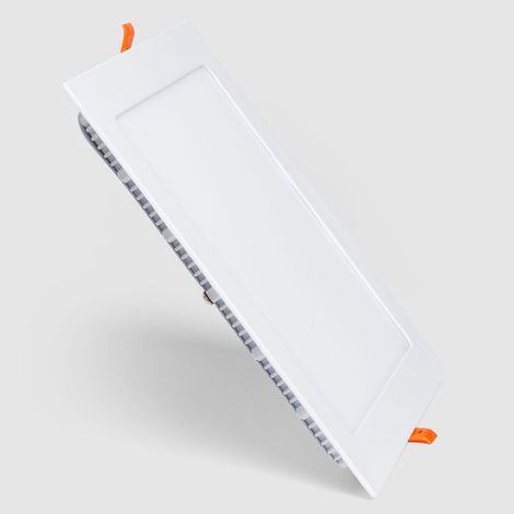LED Einbaustrahler flach 20W Eckig SuperSlim Ausschnitt 215x215 mm 3000K Warmweiß