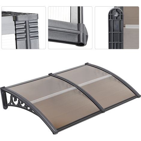 Toldo de puerta Toldo solar Toldo de entrada Toldo Protección de sombra 100 150cm Marrón (1/4)