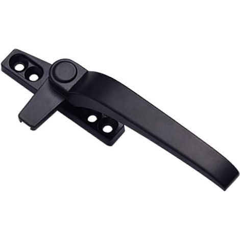 Accessoires pour poignées de fenêtre : poignée de fenêtre plate à ouverture par poussée en plastique et acier, type 50, verrou de fenêtre en alliage d'aluminium, poignée à sept caractères pour porte e (1/2)