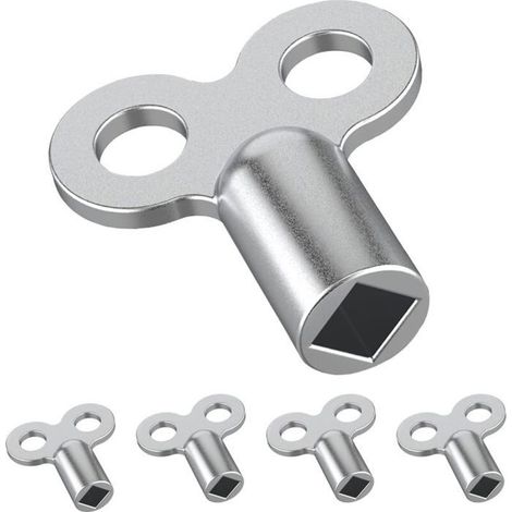 Jeu de 5 clés de purge pour radiateurs – Aluminium résistant – Compatible avec systèmes de chauffage à eau – Installation facile (1/4)