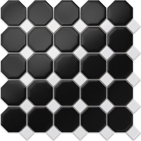 Ilcom mosaico in ceramica su rete per bagno e cucina 29.3cm x 29.3cm - Tetris castle (1/5)