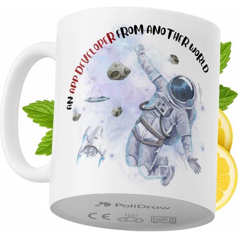 Lustige Kaffeetasse mit witzigem Textdesign für App-Entwickler – ideal für Geburtstage, Namenstage und Feiertage. Hochwertige Tasse für besondere Anlässe im Homeoffice oder Büro. Farbe: Weiß, 330 ml.