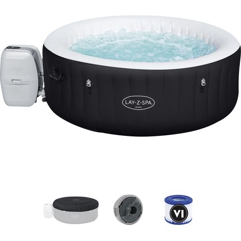 Bestway 60001 vasca idromassaggio e spa 669 L 4 persona(e) Rotondo Nero, Grigio, Bianco (1/10)