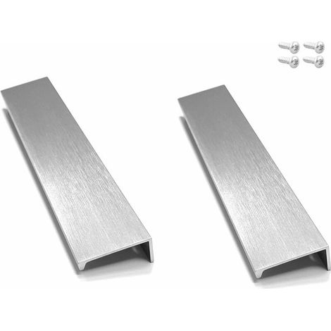 – Poignée de meuble inox 180mm – Entraxe 160mm – Design extra plat moderne à visser – Pour cuisine et salle de bain (1/4)