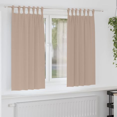 Verdunkelungs-Vorhänge mit Ringen 2 pcs Taupe 175 x 140 cm
