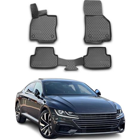 Tapis de Sol Compatible avec VW Arteon 2017-2022 Caoutchouc TPE Noir (1/5)