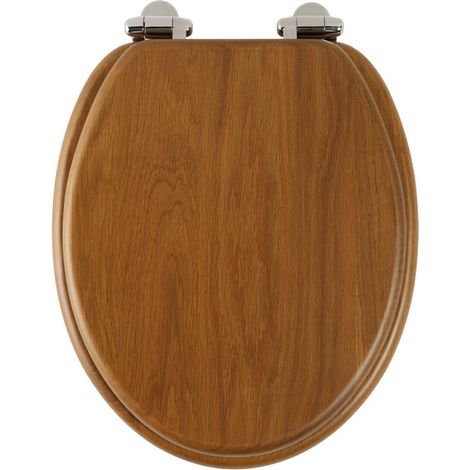 Roper Rhodes Honey Oak Wooden Soft Close Toilet Seat Top Fix Quick Release