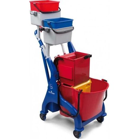 Chariot de lavage vega 305 equipe d'1 seau 28l, 1 presse et 2 seaux 4l - DME - Chariots de lavage