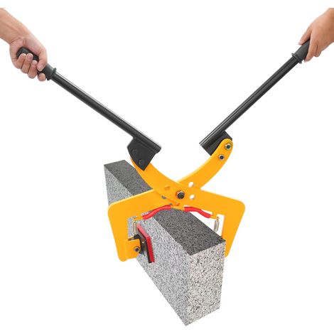 Pinces de levage de pierres de 280 kg, pinces pour dalles de granit, dispositifs de transport de pierres en acier robuste pour marbre, roche, brique et bois, ouverture de 4-6-8 pouces