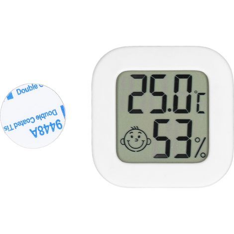 Thermometer hygrometer temperature gauge with LCD digital display and built-in battery (1/5)