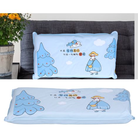 Coussin rafraîchissant glacé bleu ciel, idéal pour l'été, pour adultes, étudiants et la maison. (1/5)