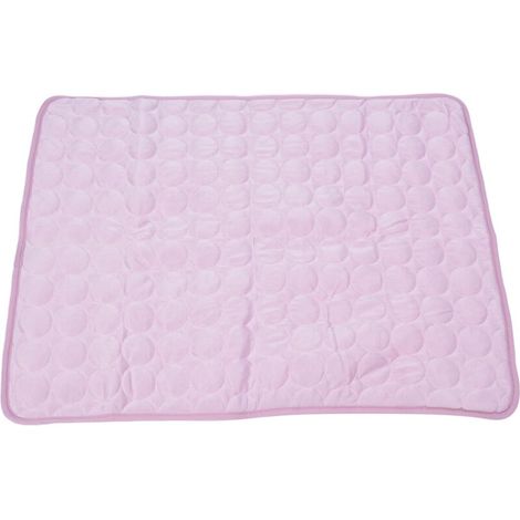 Tapis rafraîchissant pour chien et chat - Coussin de sol ventilé pour canapé, niche ou lit d'été - Rose