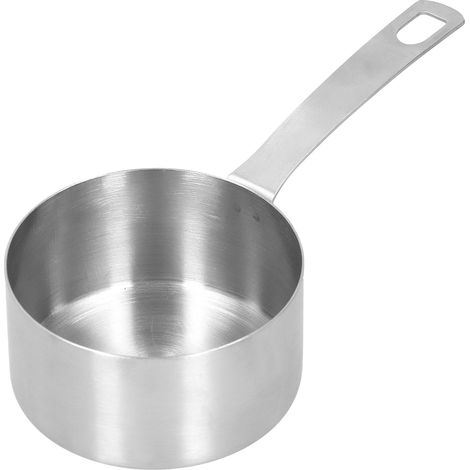 Tasse à mesurer en acier inoxydable 304 avec cuillère doseuse et échelle pour pâtisserie et cuisine, capacité 1 tasse (1/5)