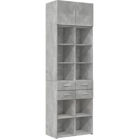 Maison Exclusive - Armadietto Grigio Cemento 70x42,5x225 cm in Legno Multistrato