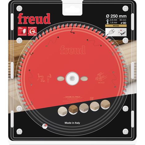 DISCO WIDIA PER LEGNO D 250 MM FORO 30 DENTI 80- FREUD- 1,0 pz