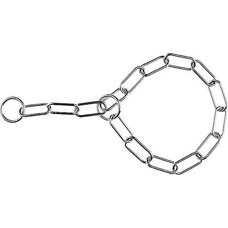 Collare strangolo salvapelo in acciaio Inox con maglie larghe per cani: 3 mm x 46 cm