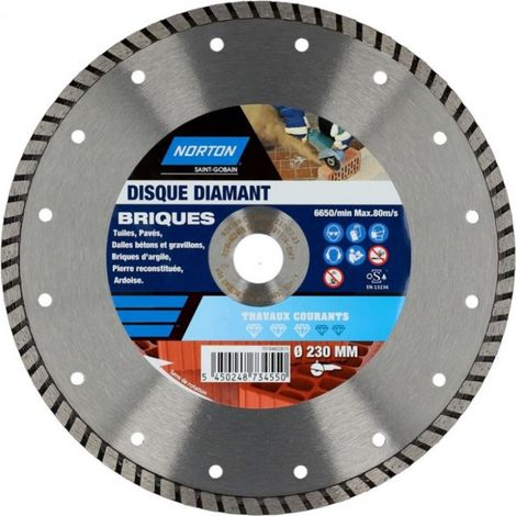 Disco diamantato segmentato attuale per mattone NORTON, Diam.230 mm NORTON