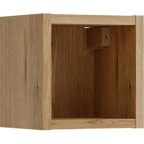 Étagère cube de salle de bain suspendue 20 x 20 cm NOVA chêne Coast Evoke