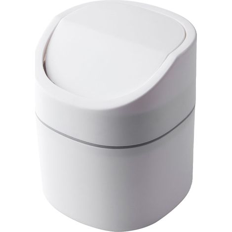 Poubelle Mini - Couvercle Pression - Pour Bureau Table Basse Salle De Bain - 1 Unité (1/5)