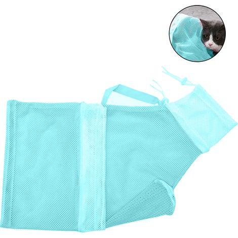 Sac de bain pour chat, sac de toilettage anti-morsure pour le nettoyage et la coupe des griffes. (1/4)