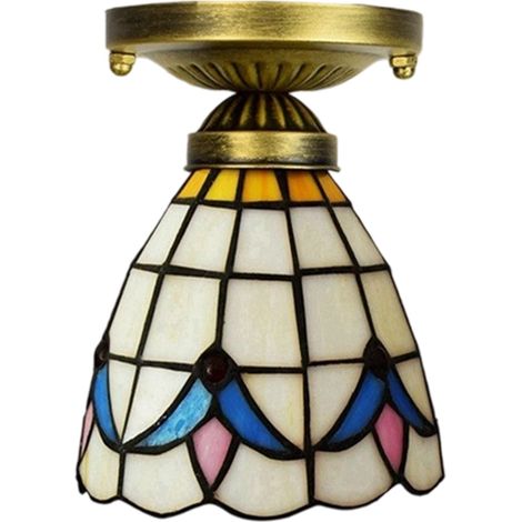 1 Plafonnier verre teinté diamètre 15cm hauteur 18cm culot E27 salon chambre bureau (1/5)