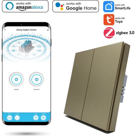 Tuya Smart Zigbee Dual Switch mit N Life Gold (1/5)